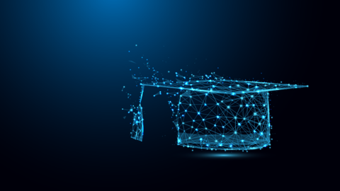 Stilisierte Darstellung eines Akademikerhutes